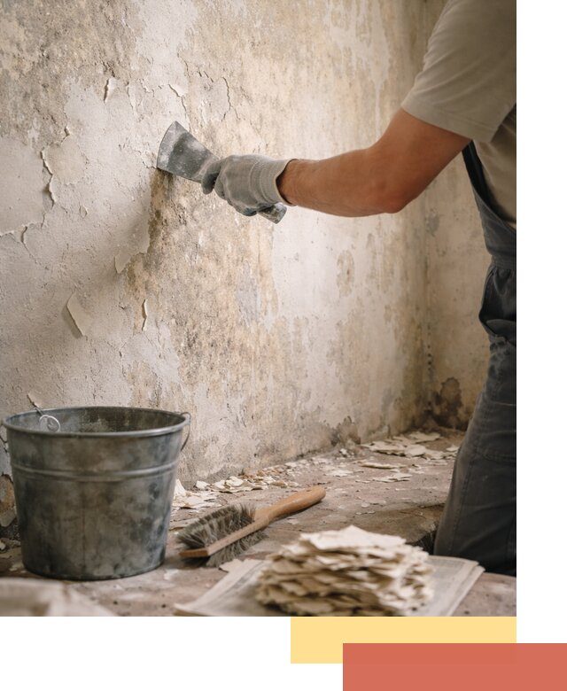 Удаление старой краски со стен в Новокузнецке качественно и быстро