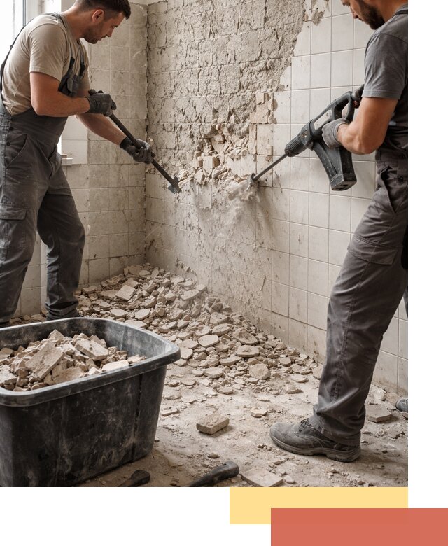 Демонтаж плитки со стен в Новокузнецке быстро и аккуратно