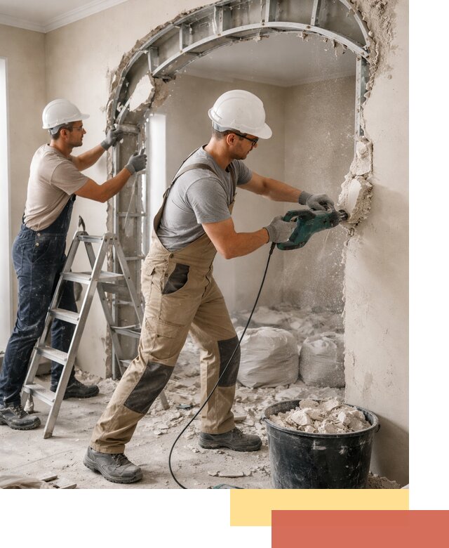 Демонтаж гипсокартонной арки в Новокузнецке быстро и аккуратно