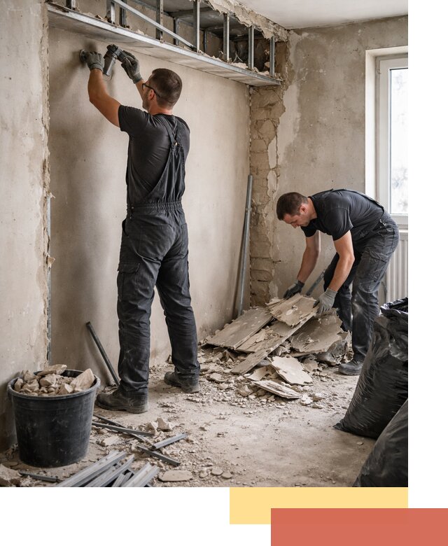 Демонтаж короба из гипсокартона в Новокузнецке быстро и аккуратно