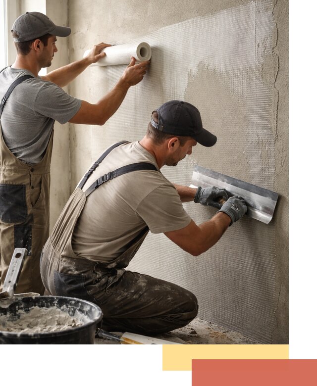 Армирование стен стеклосеткой в Новокузнецке для прочной отделки