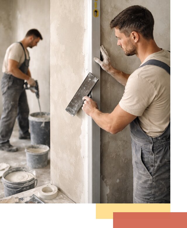 Выведение углов стен в Новокузнецке: монтаж и оштукатуривание