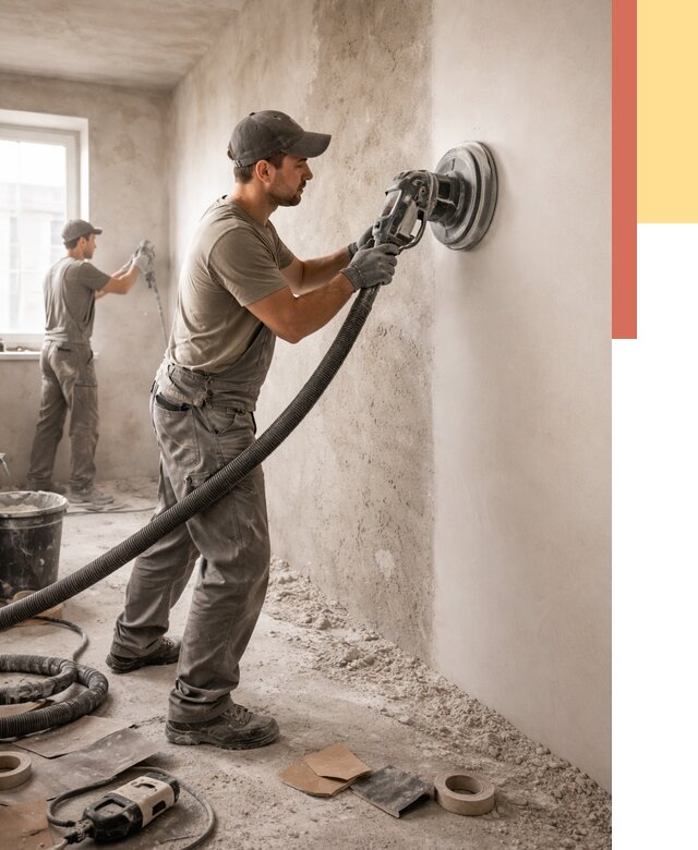 Шлифовка стен в Новокузнецке от 1233 руб/м2 — быстро и недорого | ОТДЕЛОЧНИК-Нвк