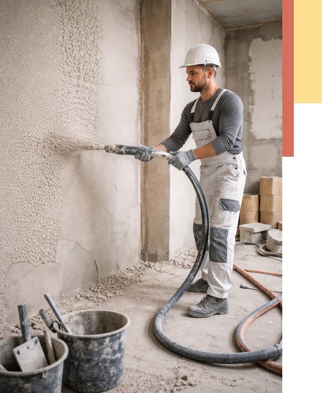 Машинная штукатурка стен в Новокузнецке под ключ от 6678 руб./м2 | ОТДЕЛОЧНИК-Нвк