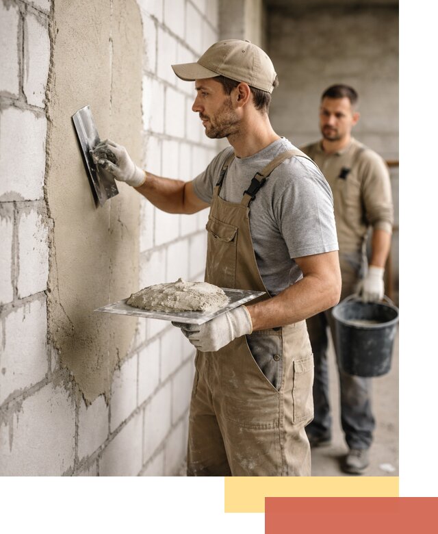 Штукатурка стен из газобетона в Новокузнецке под ключ