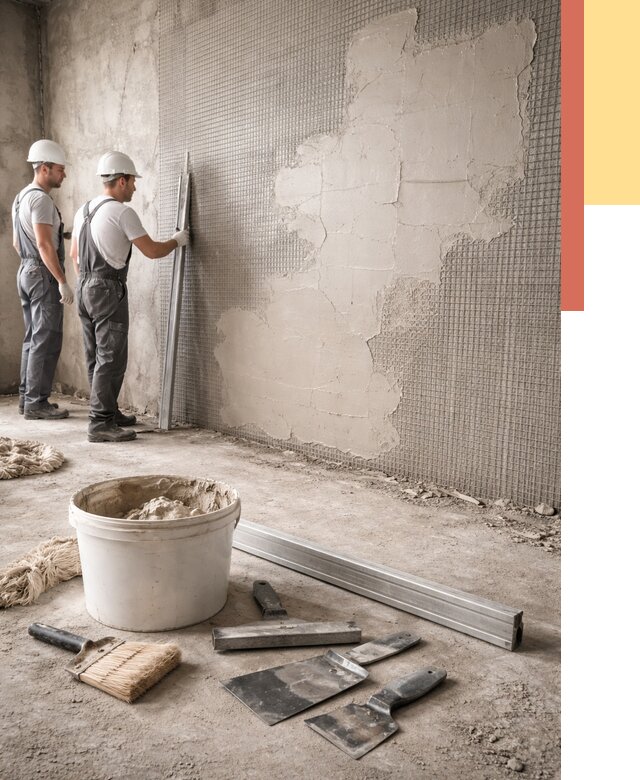 Штукатурка стен по сетке в Новокузнецке от 5651 руб./м2 — быстро и недорого | ОТДЕЛОЧНИК-Нвк