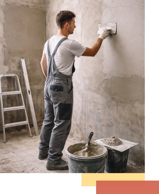 Штукатурка стен в ванной под ключ в Новокузнецке