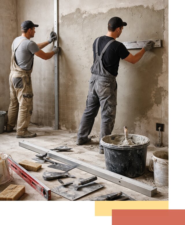 Профессиональная штукатурка стен под плитку в Новокузнецке