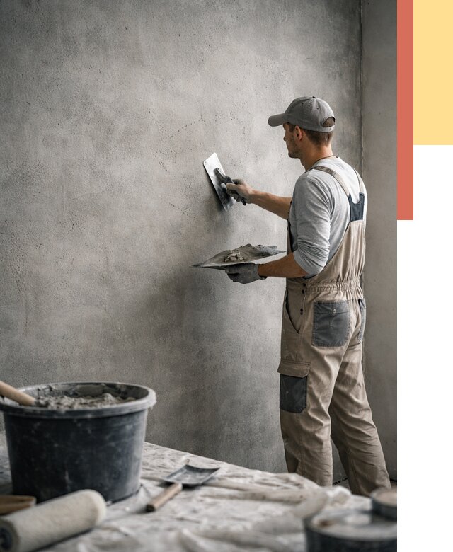 Декоративная штукатурка под бетон в Новокузнецке от 2569 руб./м² — нанесение под ключ | ОТДЕЛОЧНИК-Нвк