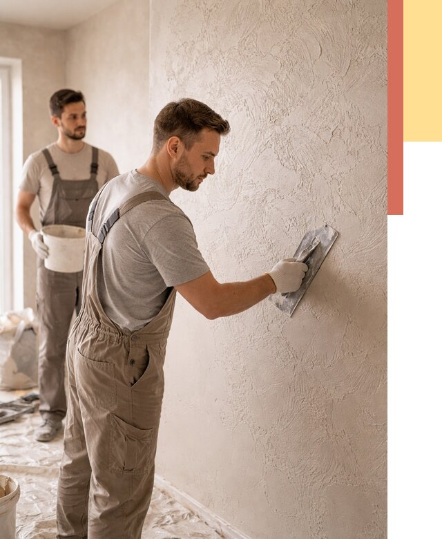 Фактурная штукатурка стен в Новокузнецке от 4315 руб./м² — заказать под ключ | ОТДЕЛОЧНИК-Нвк