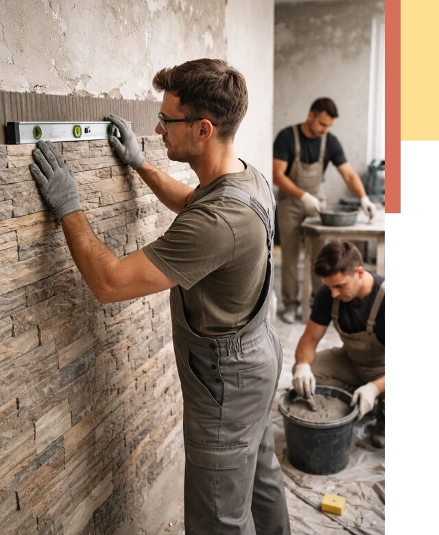 Монтаж искусственного камня в Новокузнецке от 4623 руб. под ключ | ОТДЕЛОЧНИК-Нвк