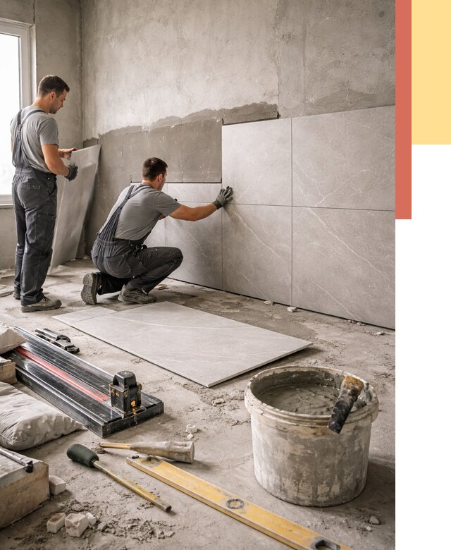 Облицовка стен керамогранитом в Новокузнецке от 4315 руб./м² — услуги под ключ | ОТДЕЛОЧНИК-Нвк