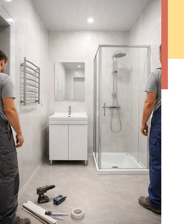 Отделка ванной комнаты панелями ПВХ в Новокузнецке от 4623 руб. за м2 | ОТДЕЛОЧНИК-Нвк