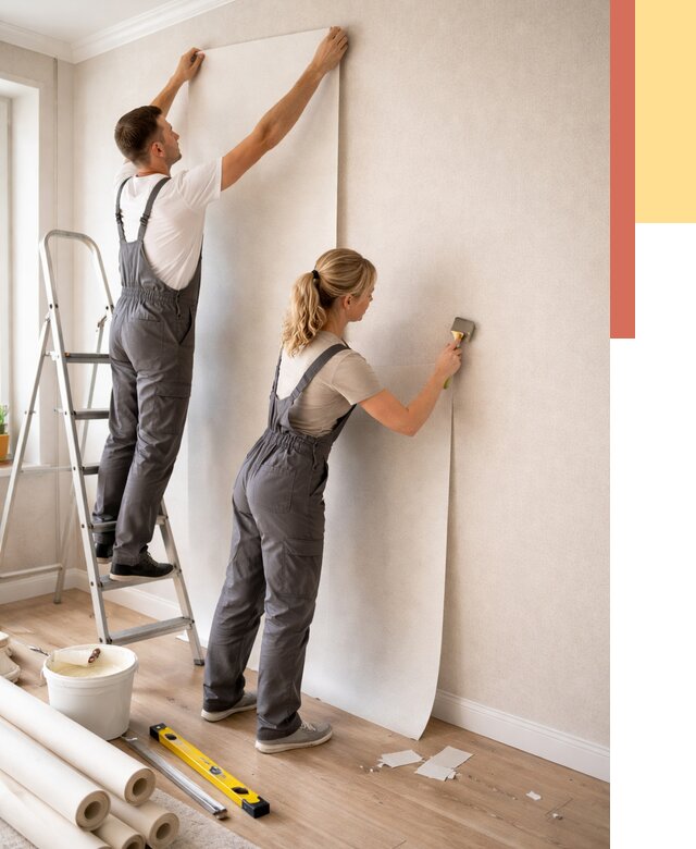 Поклейка флизелиновых обоев в Новокузнецке от 6164 руб. | Быстро и недорого — ОТДЕЛОЧНИК-Нвк