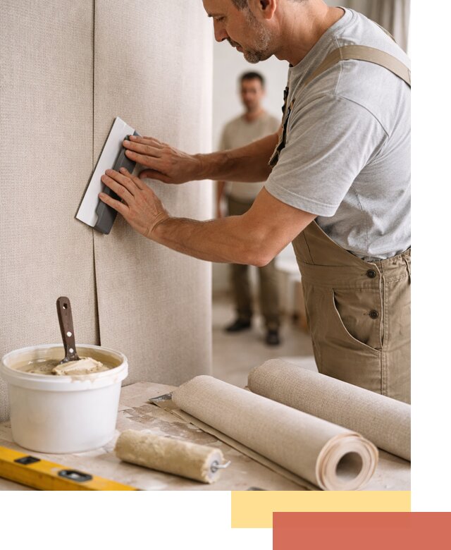 Поклейка текстильных обоев в Новокузнецке профессионально и аккуратно