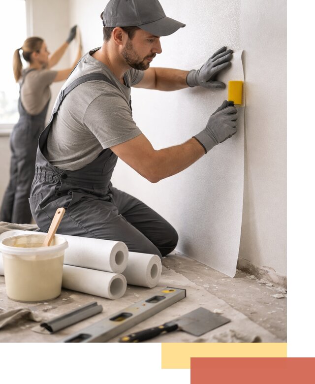 Поклейка стеклообоев профессионально в Новокузнецке