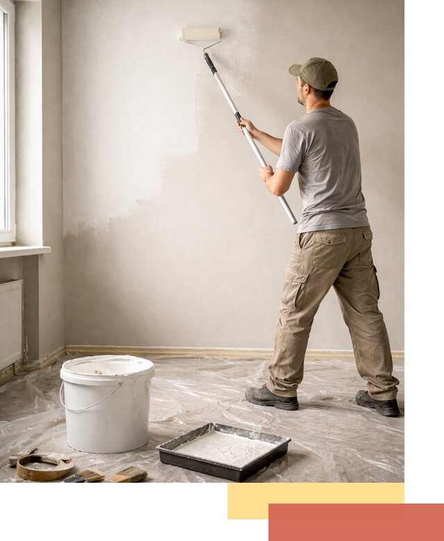 Покраска стен латексной краской в Новокузнецке качественно и быстро