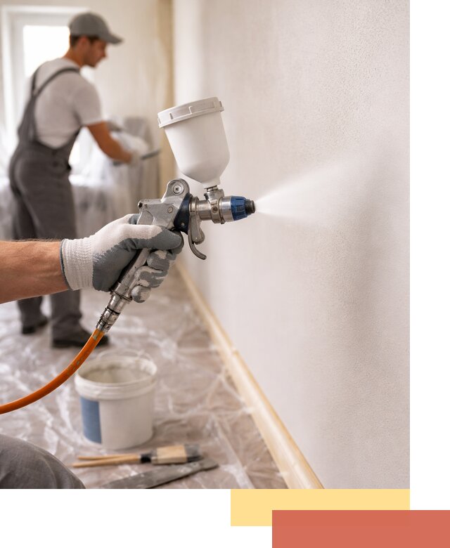 Покраска стен краскопультом в Новокузнецке быстро и качественно