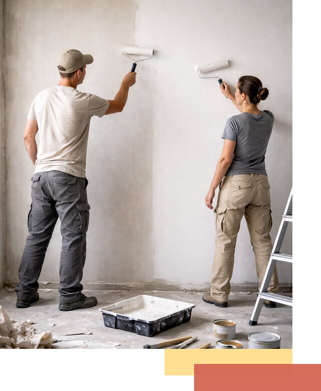 Окраска стен по стеклохолсту в Новокузнецке качественно и долговечно