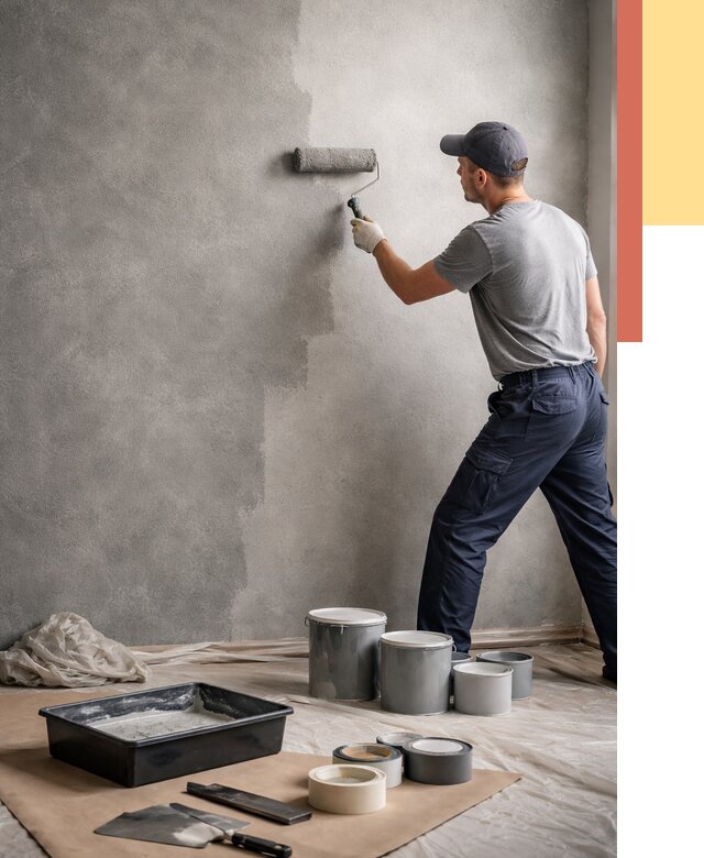 Покраска стен под бетон в Новокузнецке от 668 руб. за м2 — быстро и недорого | ОТДЕЛОЧНИК-Нвк