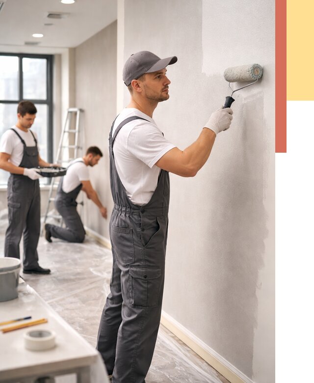 Покраска стен в офисе в Новокузнецке от 8733 руб. — быстро и недорого | ОТДЕЛОЧНИК-Нвк