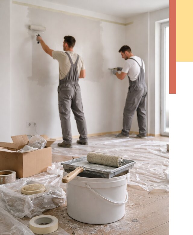 Покраска стен в квартире в Новокузнецке от 2569 руб/м2 — быстро и недорого | ОТДЕЛОЧНИК-Нвк