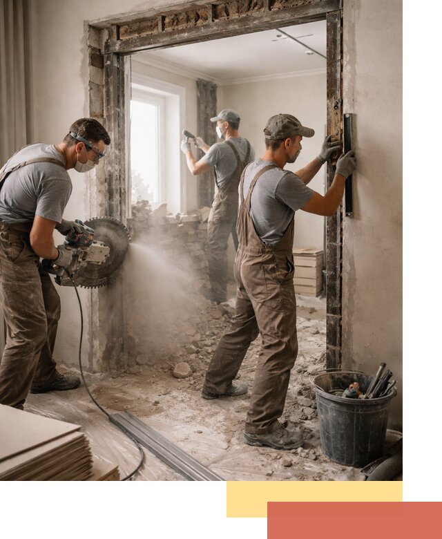 Расширение дверного проема под установку новой двери в Новокузнецке