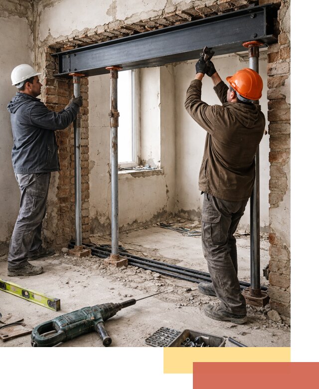 Усиление проема в стене в Новокузнецке для расширения и безопасности