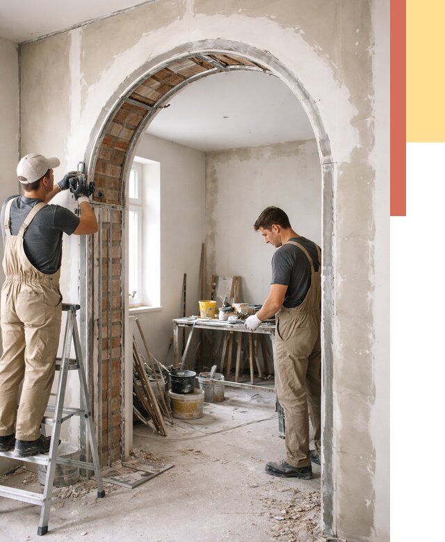 Устройство арочного проема в Новокузнецке от 9760 руб. под ключ — быстро и недорого | ОТДЕЛОЧНИК-Нвк