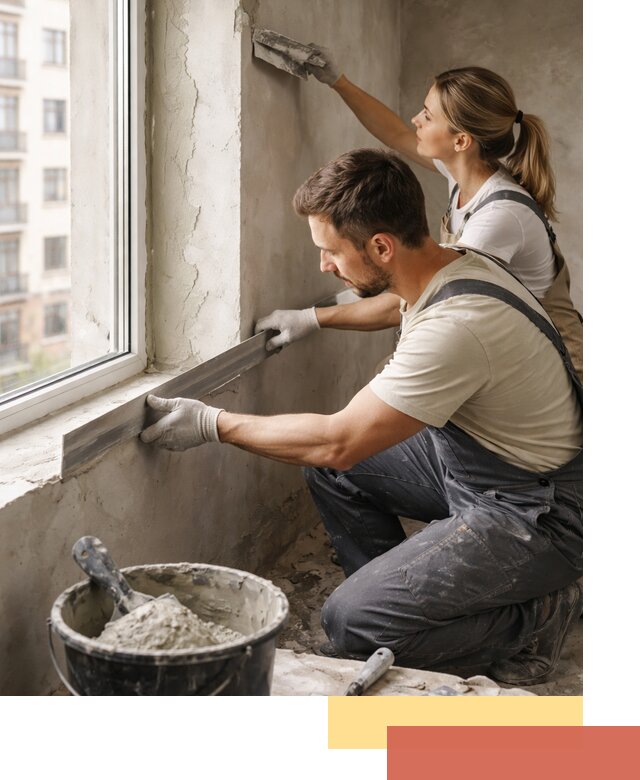 Штукатурка откосов дверей и окон профессионально в Новокузнецке