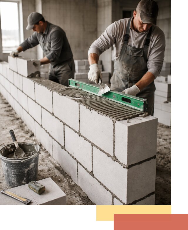 Кладка перегородок из газобетона в Новокузнецке быстро и качественно