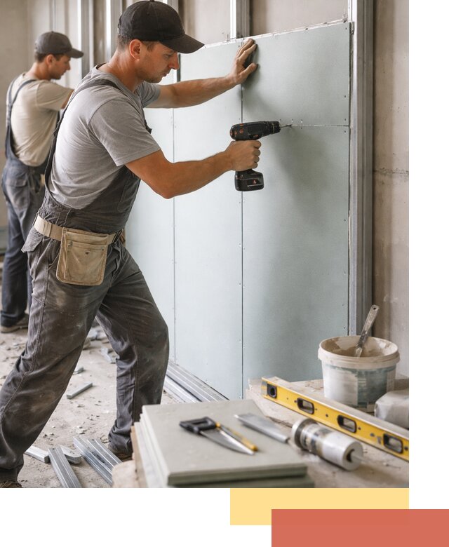 Кладка влагостойких перегородок ПГП в Новокузнецке