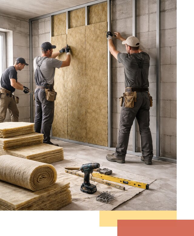 Шумоизоляция перегородок из блоков в Новокузнецке — монтаж и защита шумоизоляцией