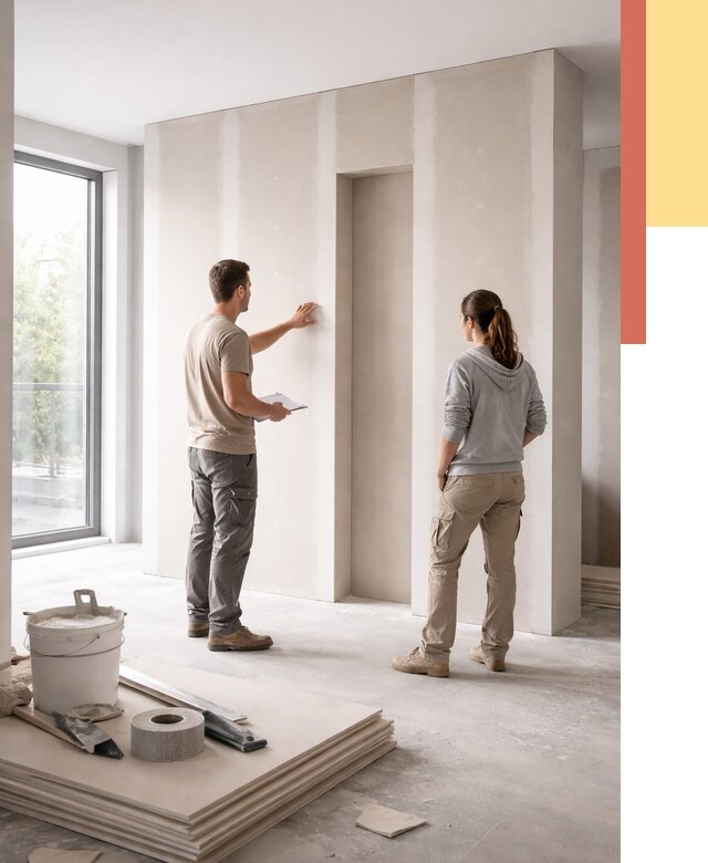 Зонирующая перегородка из гипсокартона в Новокузнецке от 2877 руб. под ключ | ОТДЕЛОЧНИК-Нвк