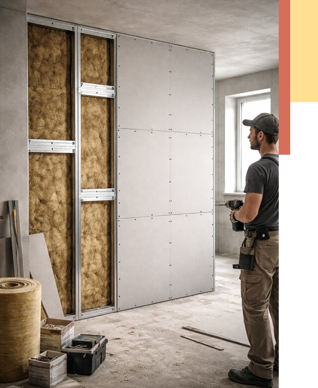 Усиленная перегородка под навеску в Новокузнецке от 13151 руб. — монтаж под ключ | ОТДЕЛОЧНИК-Нвк