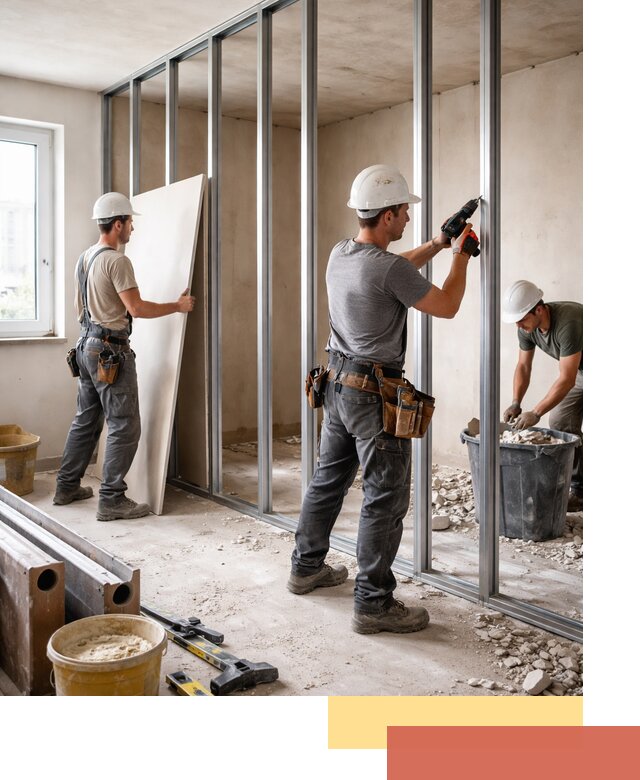 Перенос гипсокартонной перегородки в Новокузнецке профессионально и быстро