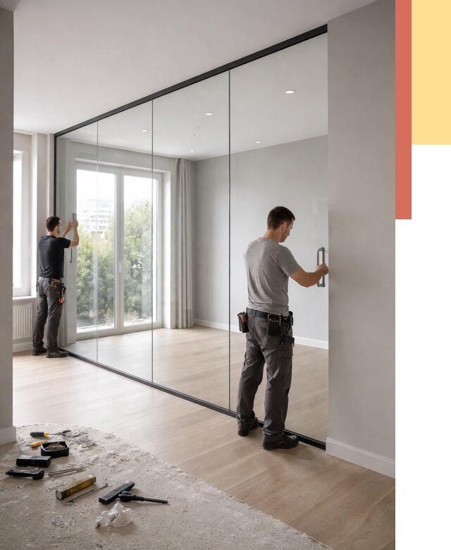 Изготовление стеклянных перегородок в Новокузнецке от 12688 руб. под ключ | ОТДЕЛОЧНИК-Нвк