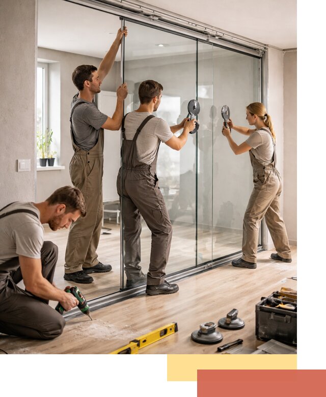 Изготовление стеклянных перегородок на заказ в Новокузнецке