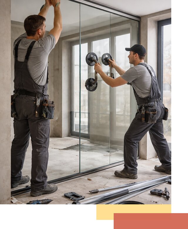 Цельностеклянные перегородки под ключ в Новокузнецке