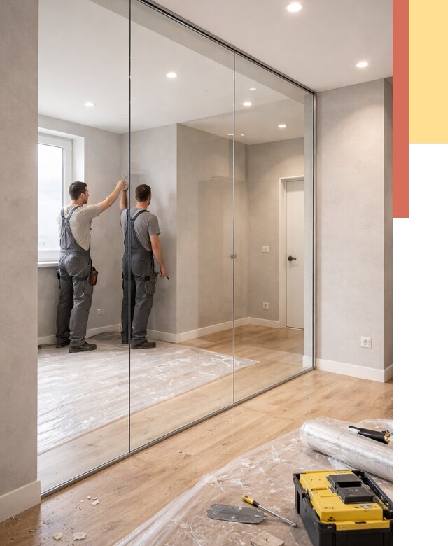 Безрамные стеклянные перегородки в Новокузнецке — монтаж от 9760 руб. | ОТДЕЛОЧНИК-Нвк