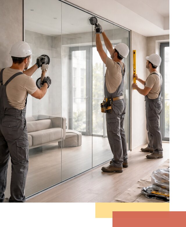 Перегородки из закаленного стекла в Новокузнецке для офисов и квартир