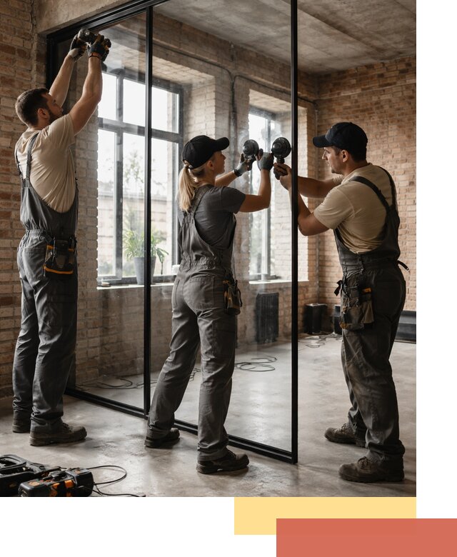 Стеклянные перегородки лофт — изготовление и монтаж в Новокузнецке