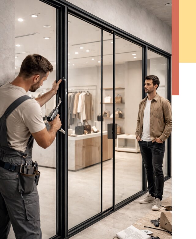 Стеклянные перегородки для магазинов в Новокузнецке от 8425 руб. под ключ | ОТДЕЛОЧНИК-Нвк