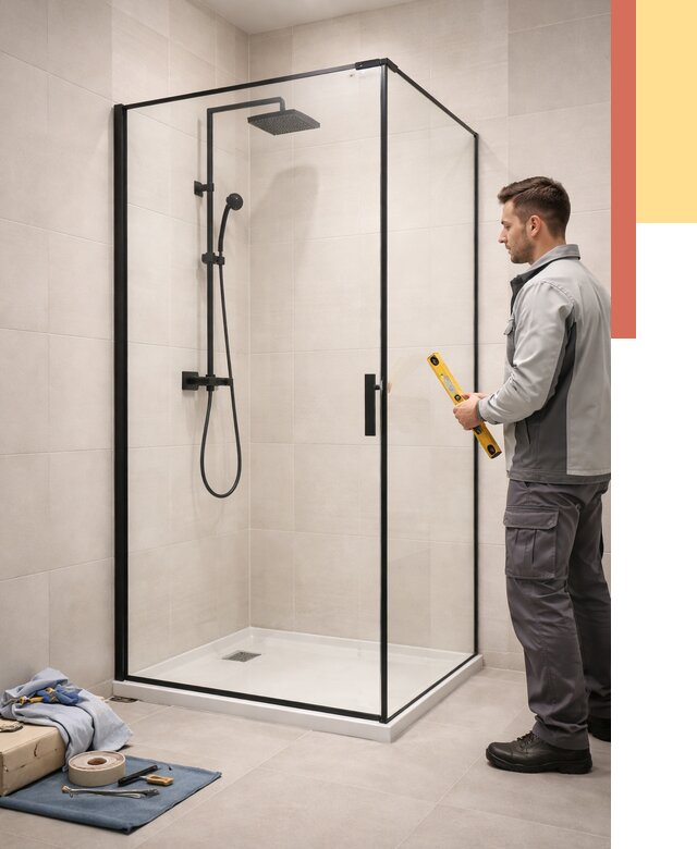 Стеклянные перегородки для душа в Новокузнецке от 12843 руб. | Монтаж под ключ — ОТДЕЛОЧНИК-Нвк