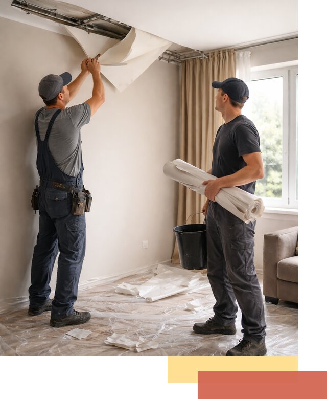 Демонтаж натяжного потолка в Новокузнецке быстро и аккуратно