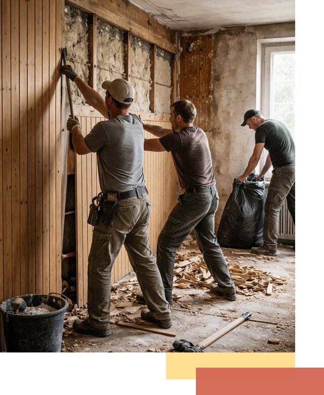 Демонтаж вагонки и вывоз материалов в Новокузнецке