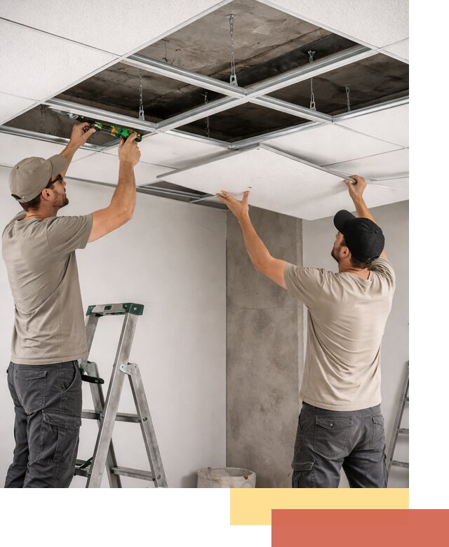 Монтаж потолка Армстронг под ключ в Новокузнецке