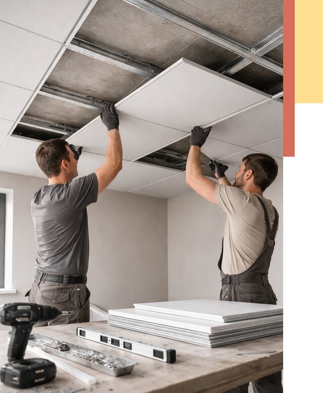 Монтаж кассетного потолка в Новокузнецке от 4623 руб/м2 — установка и сборка | ОТДЕЛОЧНИК-Нвк