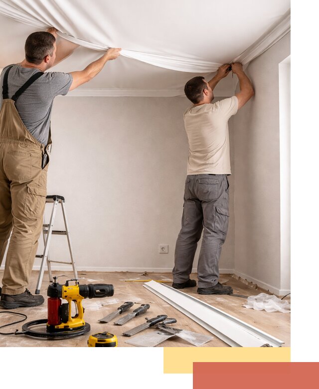 Монтаж ПВХ натяжного потолка в Новокузнецке качественно и быстро