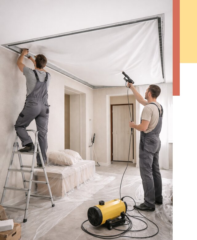 Монтаж натяжного потолка в прихожей в Новокузнецке от 2723 руб. под ключ | ОТДЕЛОЧНИК-Нвк